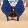 Womens Irregular Choice Blue Floral Pearly Girly High Heels Court Shoes Bridal Wedding  Size Uk 5 Eu 38 Boxed Image 5