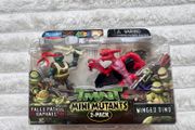 Teenage Mutant Ninja Turtles Mini  TMNT Mini-Mutants Paleo Patrol Raphael vs. Winged Dino (2008 mini-figures) Damaged Box Please see photos