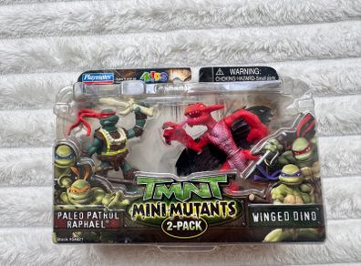 Teenage Mutant Ninja Turtles Mini  TMNT Mini-Mutants Paleo Patrol Raphael vs. Winged Dino (2008 mini-figures) Damaged Box Please see photos