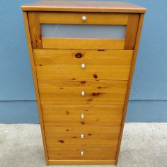 2 sets of oak drawers
