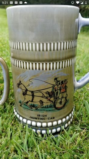 Irish Porcelain Tankards x 4