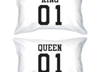 main image for ad King 01 Queen 01 Couple Pillowcase Set Matching Pillow Covers
