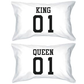 King 01 Queen 01 Couple Pillowcase Set Matching Pillow Covers