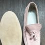 River Island Men Light Pink Suede Tassel Loafers Image 3