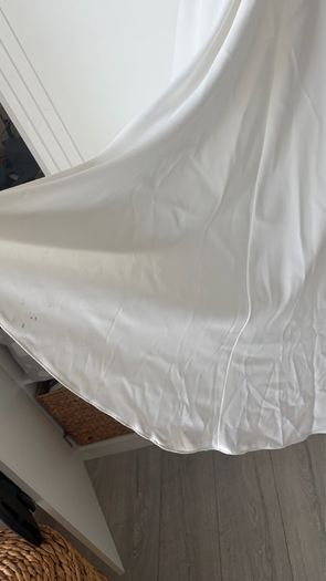 wedding dress with stains