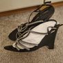 PIED A TERRE black diamante wedge heel dress sandal Image 2