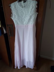 White&Baby pink dress