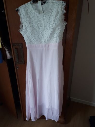 White&Baby pink dress