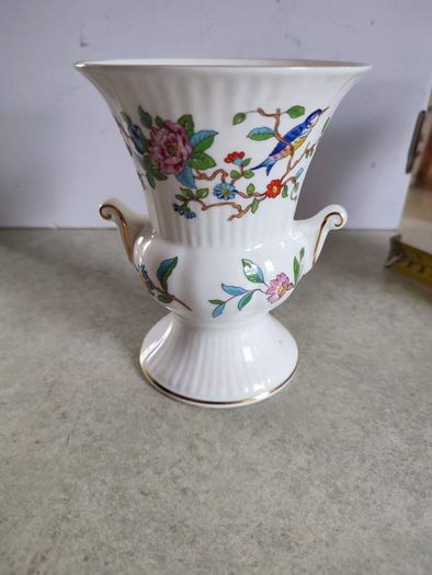 VINTAGE SET OF 2 AT 20.00 e EACH  Aynsley Urn Vase, Pembroke Pattern, Large Two Handled Vase, Birds and Flowers, Collectible Aynsley, English Fine Bone China