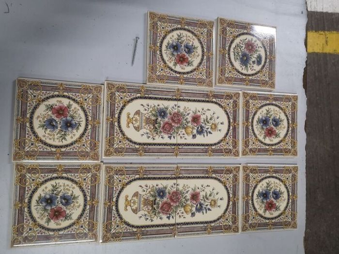 art nouveau style wall tiles