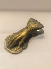 Vintage Brass Hand Paper Clip