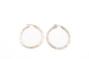 Vintage 925 Sterling Silver Italian Signed Hooped Earrings