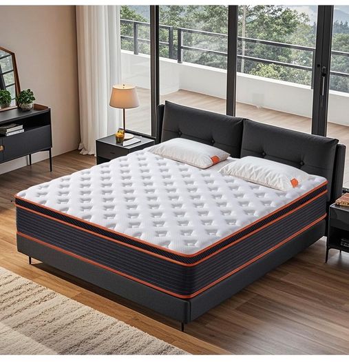 5FT King Size Mattress 9.1 Inch, Hybrid Gel Memory Foam, Individually Pocket Sprungs Medium Firm 7 Zone Orthopedic Mattress Kingsize for Back Pain Relief