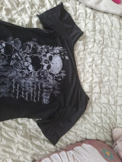 goth slouch shoulder top