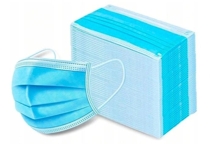 50x (1 box) New Protection 3-Layers Fabric Mouth Cloth Nose Face Mask #857