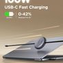 Retractable USB C to USB-C Charger Cable 100W Fast Charging 4-Length Adjustable (0.36/0.6/0.82/1M) Auto Rewind Type C Lead For MacBook, iPad, iPhone Air/17/16, Galaxy S25, 1M Max, Black Image 2