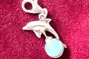 Vintage Sterling silver larimar pendant