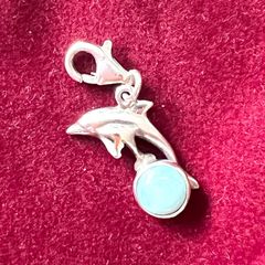 Vintage Sterling silver larimar pendant