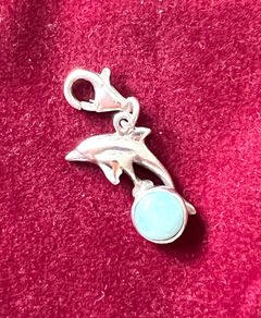 Vintage Sterling silver larimar pendant
