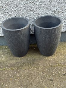 Apta Weben High Planter x 2   ( Grey Colour ) H54cm x D39cm