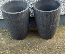 Apta Weben High Planter x 2   ( Grey Colour ) H54cm x D39cm