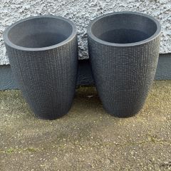 Apta Weben High Planter x 2   ( Grey Colour ) H54cm x D39cm