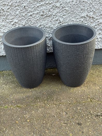Apta Weben High Planter x 2   ( Grey Colour ) H54cm x D39cm