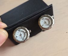 Jan Leslie steel watch cufflinks. huge price drop.  Reduced to sell