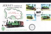 1973 Jersey Centenary of the Eastern Railways Commemorative Stamps First Day Cover (FDC)