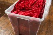 Red, Gold &amp; Warm-Tone Satin/Velvet Fabric Bundle