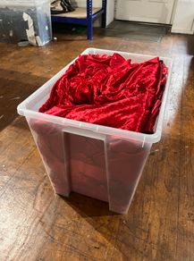 Red, Gold & Warm-Tone Satin/Velvet Fabric Bundle