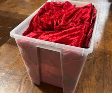 Red, Gold & Warm-Tone Satin/Velvet Fabric Bundle