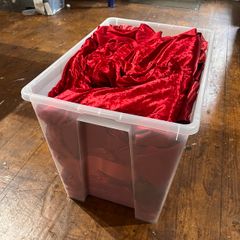 Red, Gold & Warm-Tone Satin/Velvet Fabric Bundle