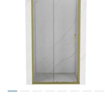 Shower Door Sliding 90cm Gold