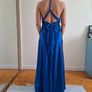 Long Blue Debs Dress Image 2