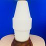 Dutch Mid Century glass & teak lamp 1960s Image 5