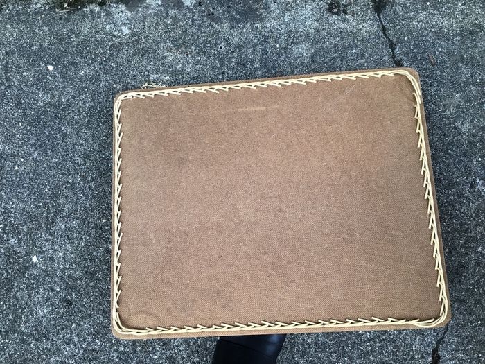 Large old hand made tray with decorative beads