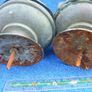 Two antique copper metal finials Image 6