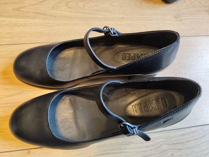 Camper Katie Black Leather Mary Janes  New Without Tags