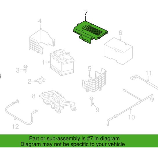 Audi Q , VW VAG battery cover part no 3C0-915-443-A