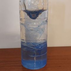 Fabulous Very Rare Vintage Finnish Glass Candleholder by Iittala Glass, from the Arkipelago Series Designed by Timo Sarpaneva, Design Year 1978