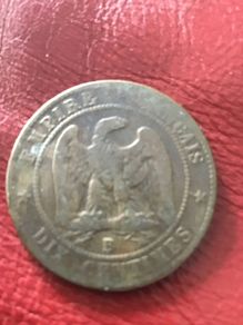 Napoleon 111 Empereur 1856 Empire Francais Dix Centimes CoiN