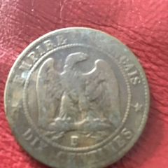 Napoleon 111 Empereur 1856 Empire Francais Dix Centimes CoiN