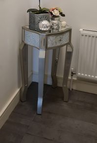 mirrored side table