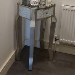 mirrored side table