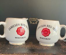 Jameson Red Seal Whiskey Jugs trimmed in Gold