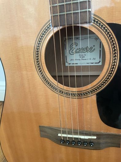 Encore W255 Full-Size Acoustic Guitar + Padded Gig Bag (Mint Condition)