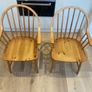 Vintage Chairs x 2 - Windsor-style - Carver Armchairs Image 4