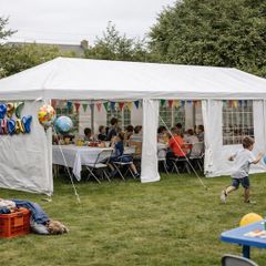 3x9m Garden Pavilion Party Tent with 8 Side Panels 27m Shade Coverage