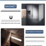 Trongle Motion Sensor Lights Indoor, 31 LEDs Under Cabinet Kitchen Lights with Stepless Dimming, USB Rechargeable Cupboard Lights with Magnetic Stickers, Portable Kitchen Lights Silver, 20cm, 2 Packs (FREE POSTAGE) Image 3